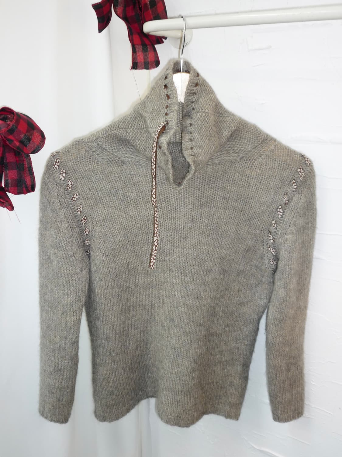 Cozy ribbon tie knit 상품이미지5