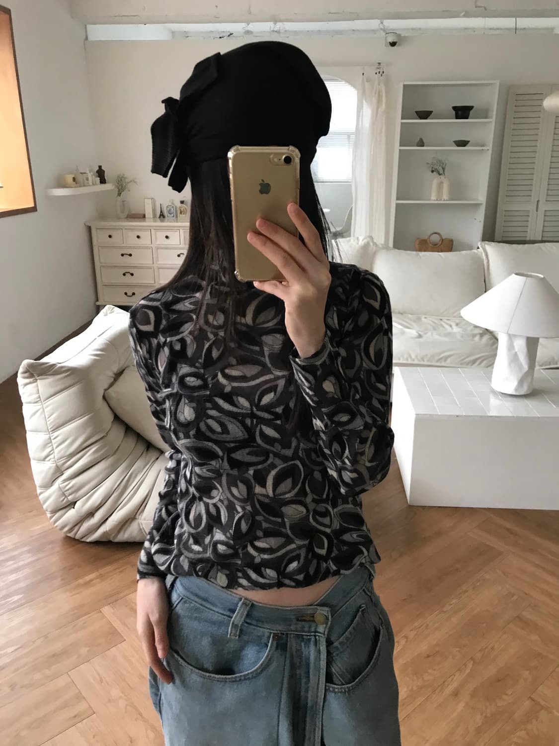 vintage pattern top 상품이미지6