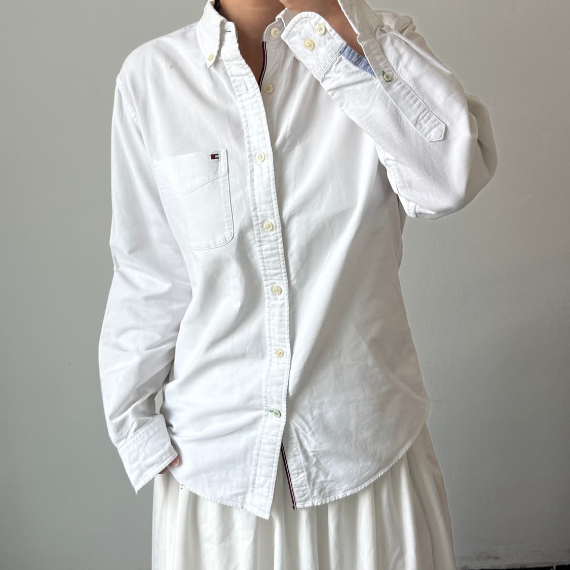 [S] 타미힐피거 클래식핏 화이트 셔츠 상품이미지1