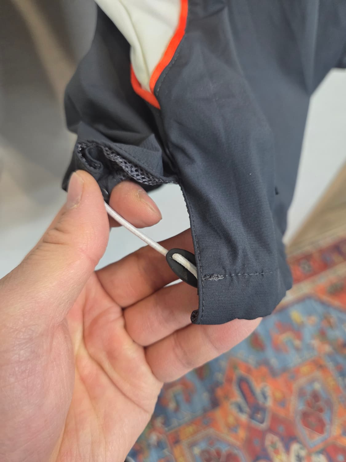 데상트 베이스볼 우븐 반집업 자켓 L 상품이미지5