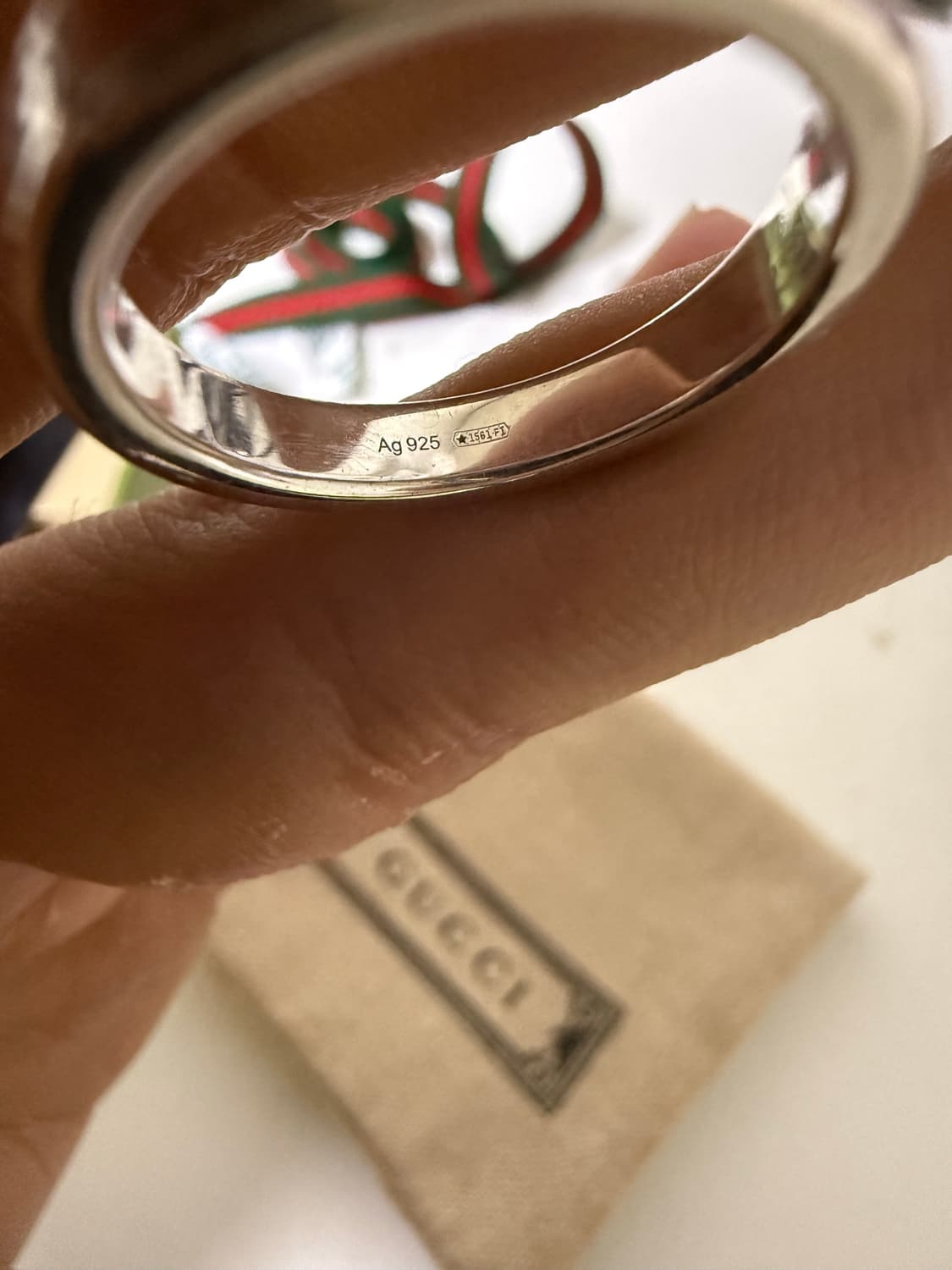 구찌 시그니처 GG 반지 풀구성 제품입니다 AS기한도 한참 남았습니다 쇼 상품이미지6