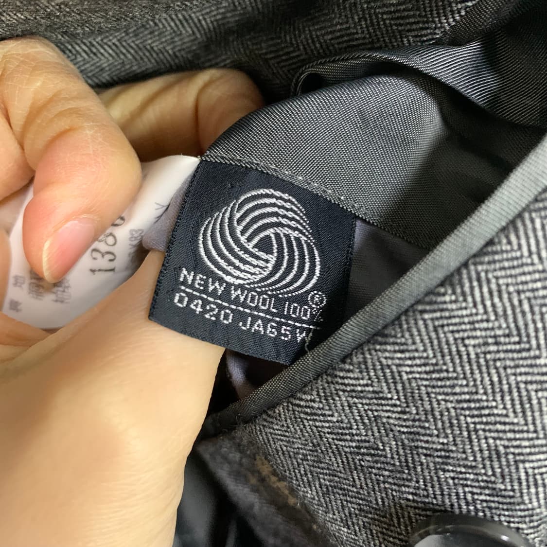 버버리 울 블레이저 정장 자켓 그레이 빈티지 남성 남녀공용 상품이미지5