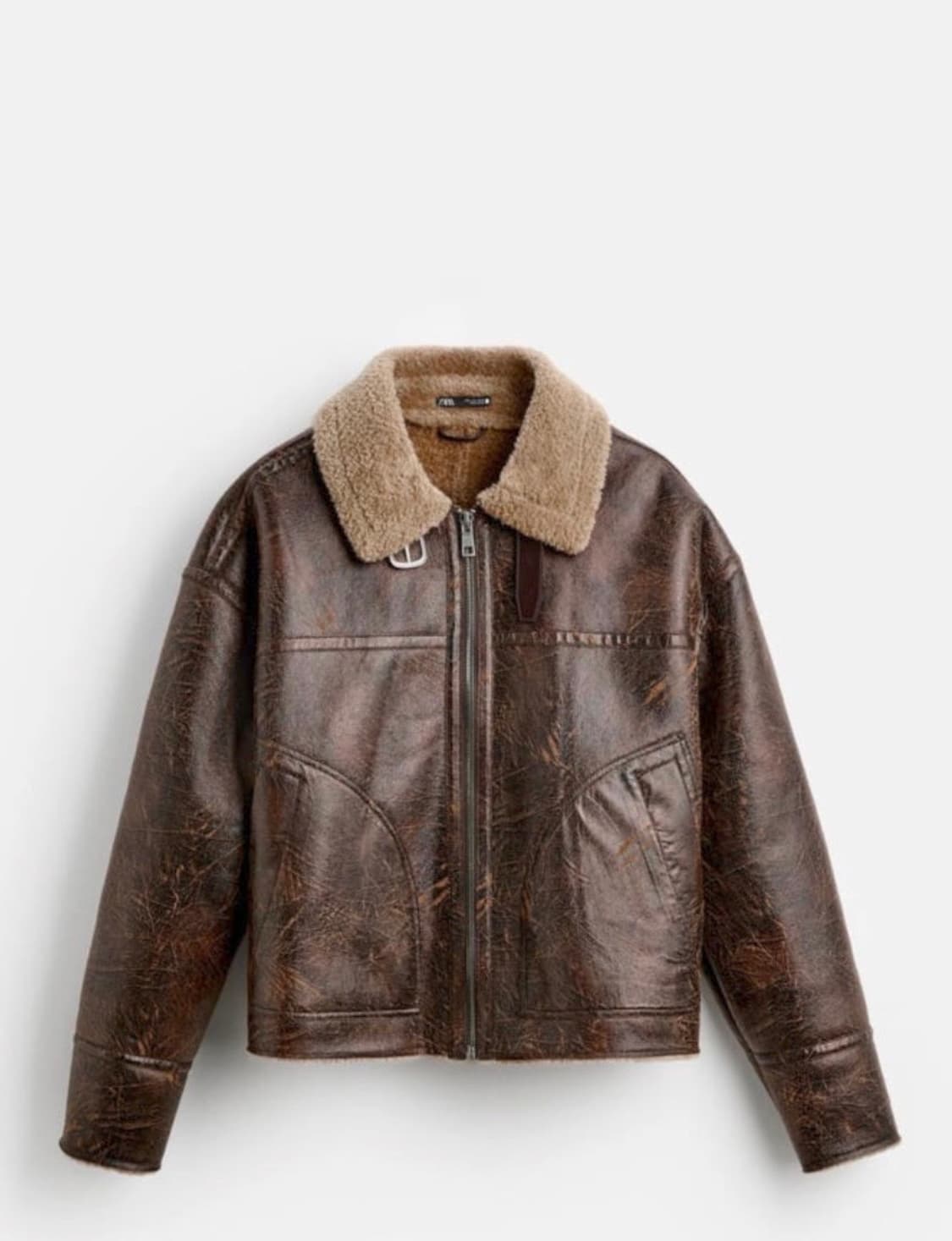 자라 페이크 레더 무스탕 상품이미지1