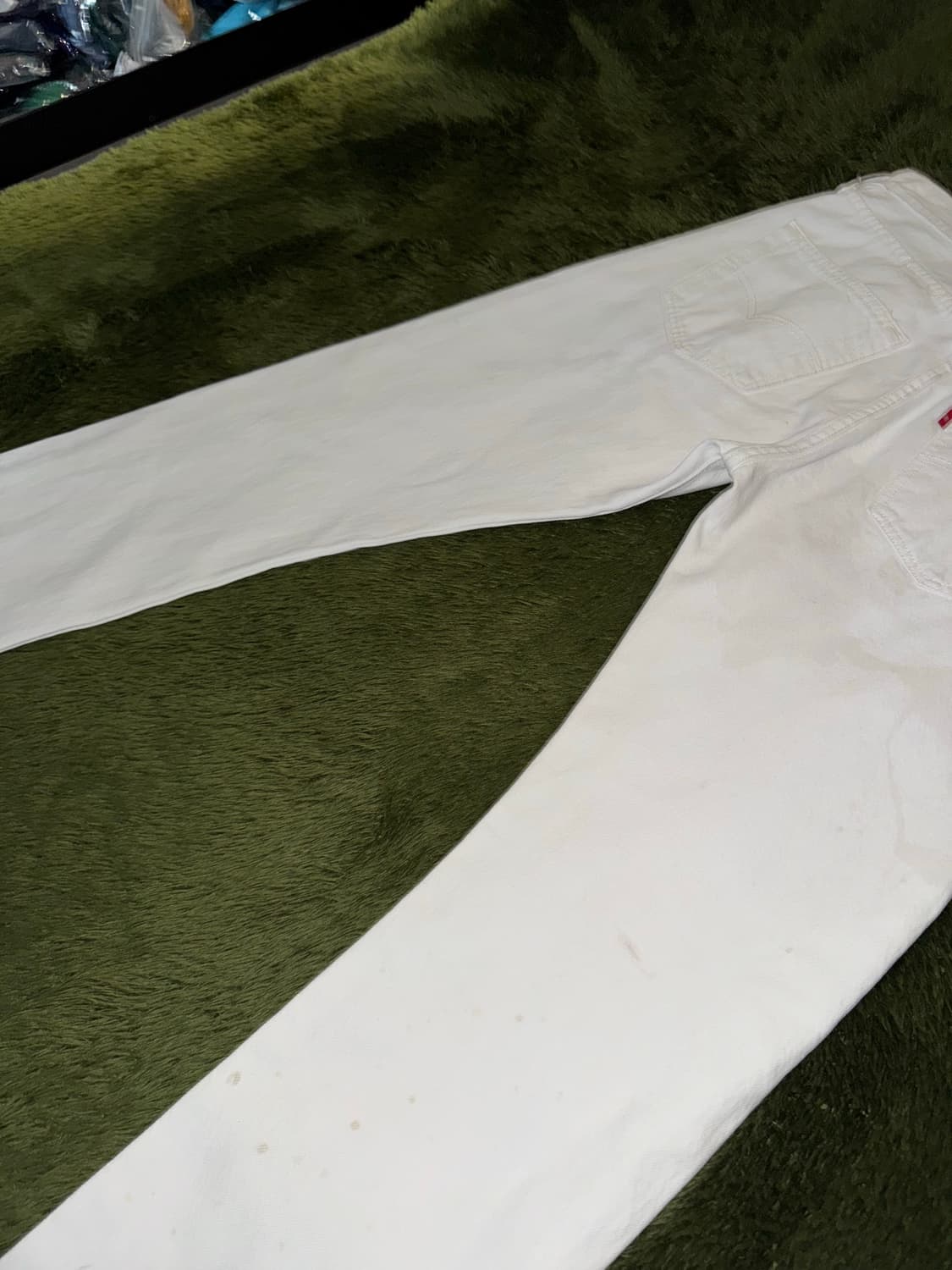 [W29/L32] 리바이스 501 블랭크 탭 워싱 데님 팬츠 화이트 상품이미지8