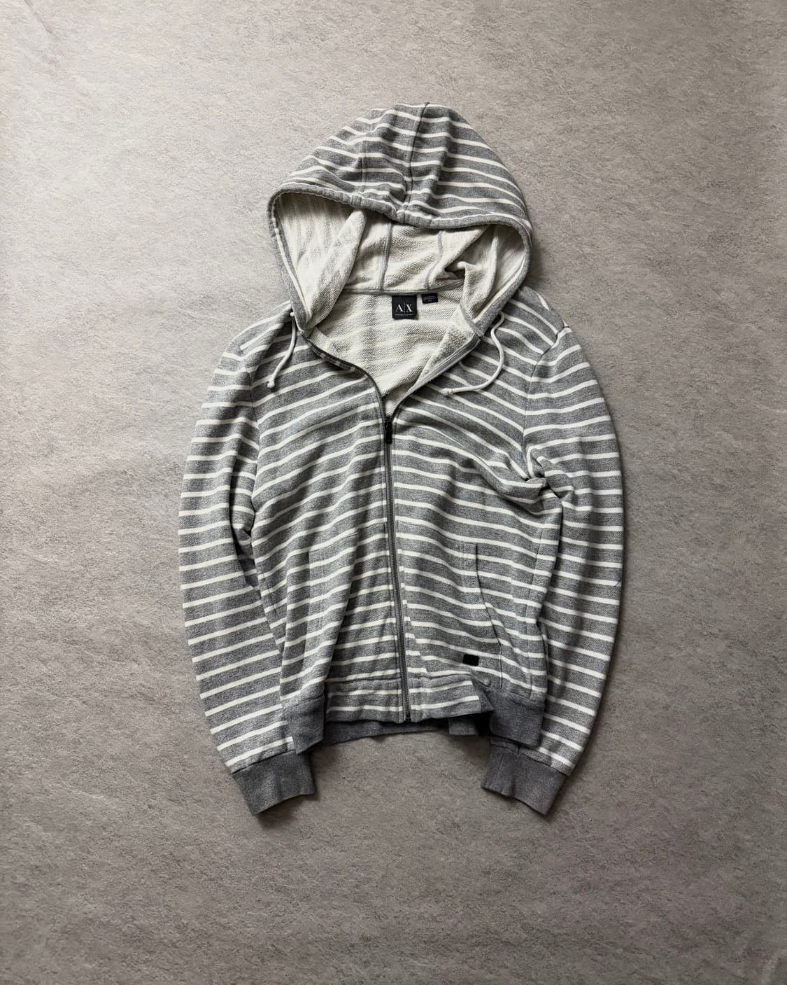아르마니 익스체인지 스트라이프 후드집업 상품이미지1
