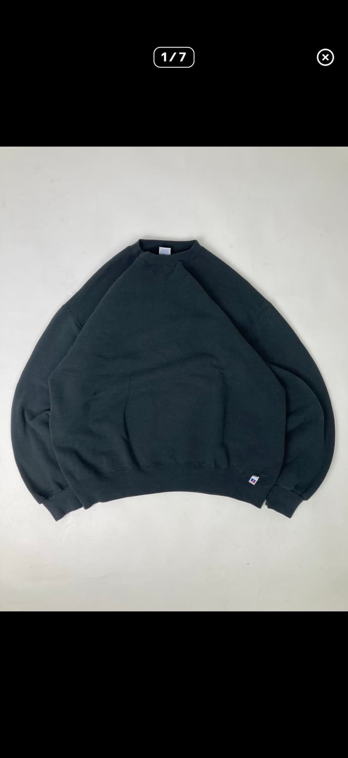90s Russell Sweatshirt 블랙 상품이미지1