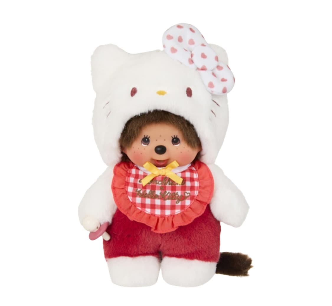 [새상품] 산리오 키티 몬치치 헬로키티 깅엄체크 몬치치 레드 상품이미지2