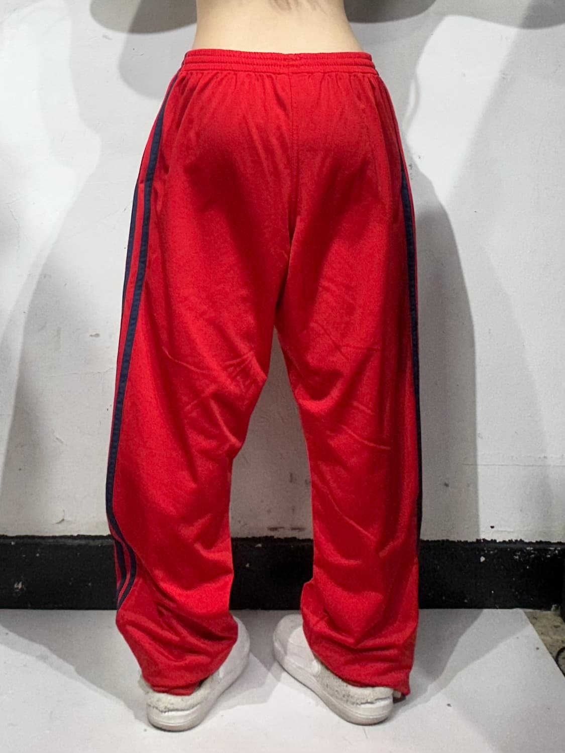 아디다스 레드 네이비 삼선 와이드 파이어버드 추리닝 바지 105 상품이미지3