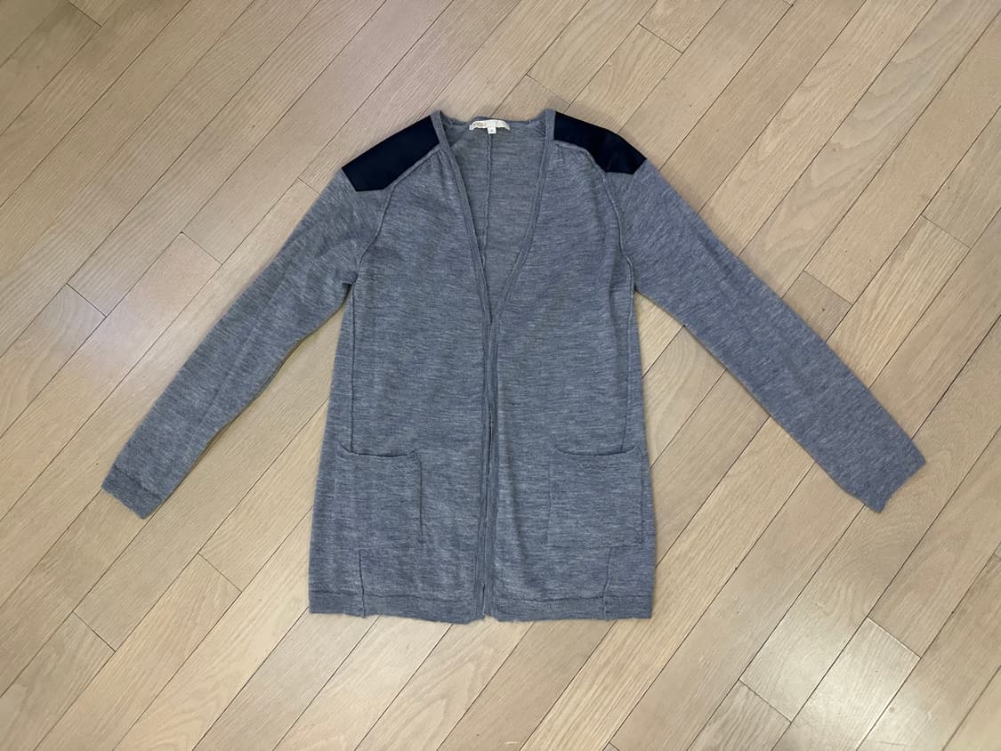 maje 마쥬 캐시미어 100 가디건 니트 가죽 디테일 상품이미지1