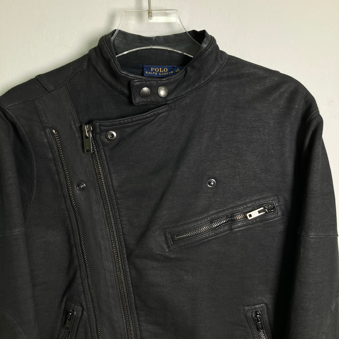 폴로 랄프로렌 블랙 코튼 라이더 자켓 M 상품이미지4