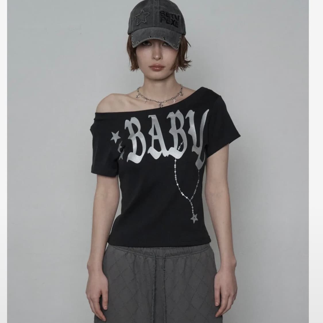 셋업이엑스이 베이비 와이드 넥 탑 BABY WIDE NECK TOP 상품이미지1