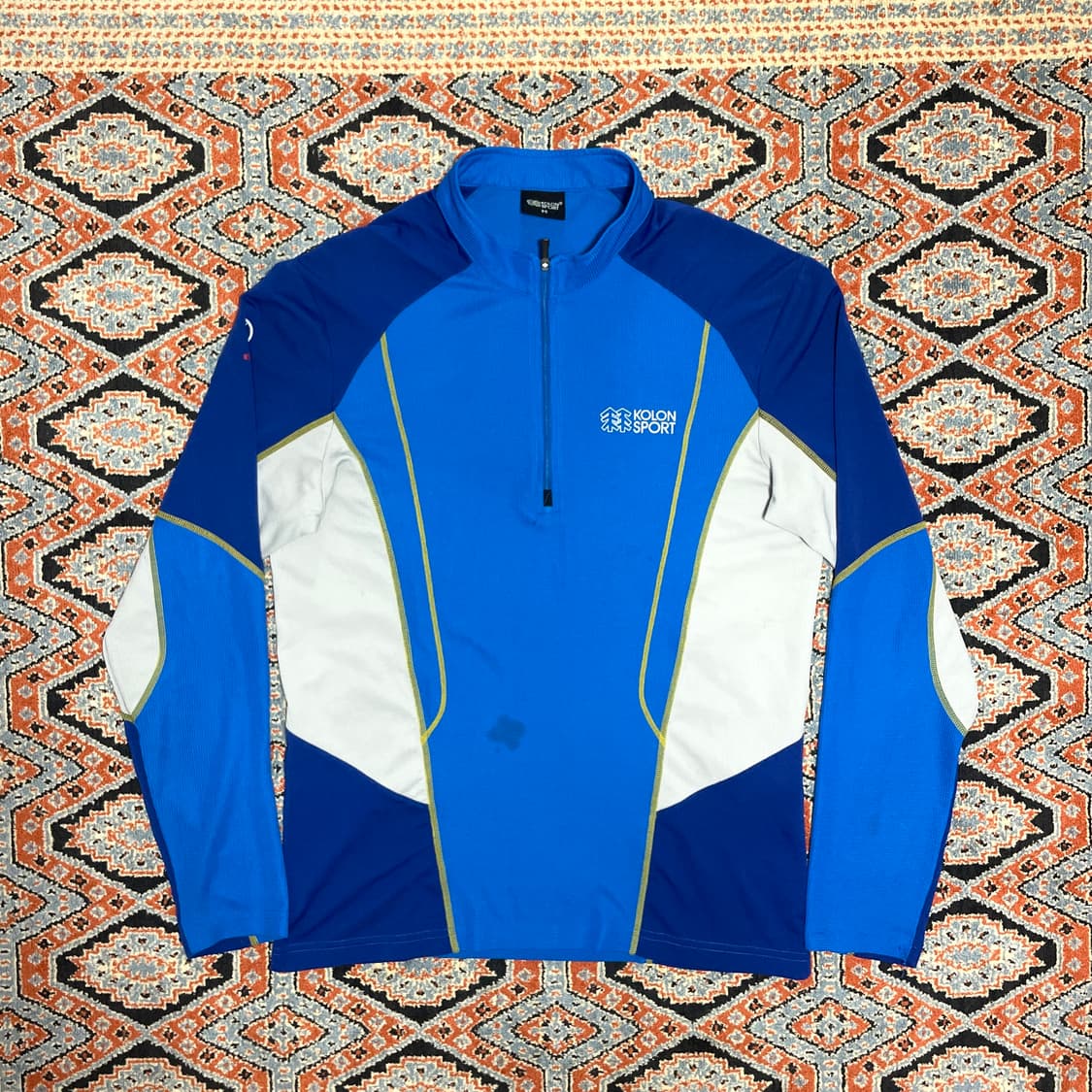 코오롱스포츠 블루 기능성 반집업 티셔츠 남성95 상품이미지1