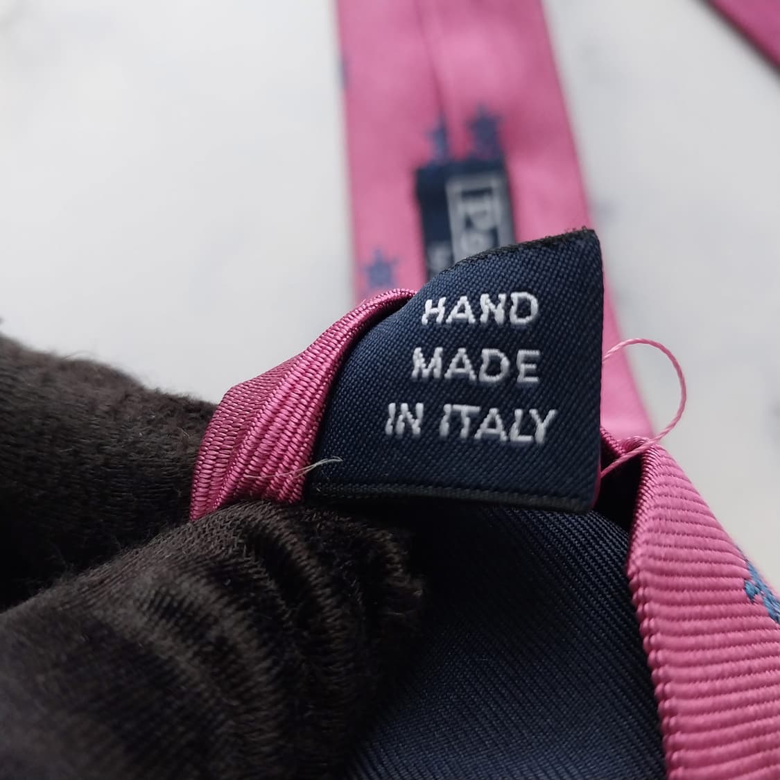 폴로 랄프로렌 핑크 거북이 자수 넥타이 9.3cm A+등급 K2513 상품이미지10