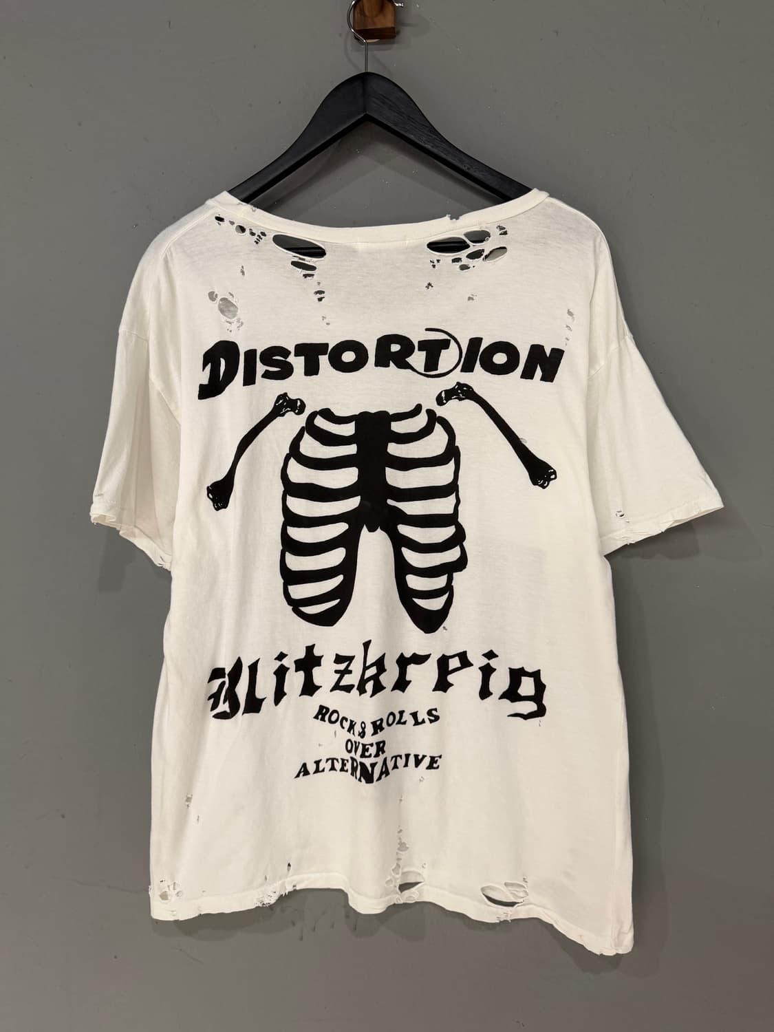 damage detail rock n roll printing top 상품이미지9