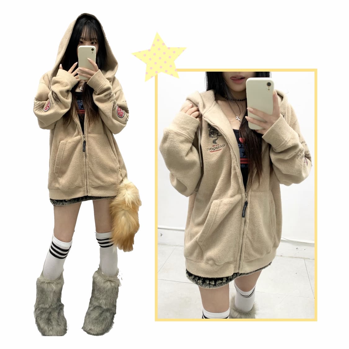 [HALL OF FAME] 오리엔탈 드래곤 펑크 후드집업 상품이미지1