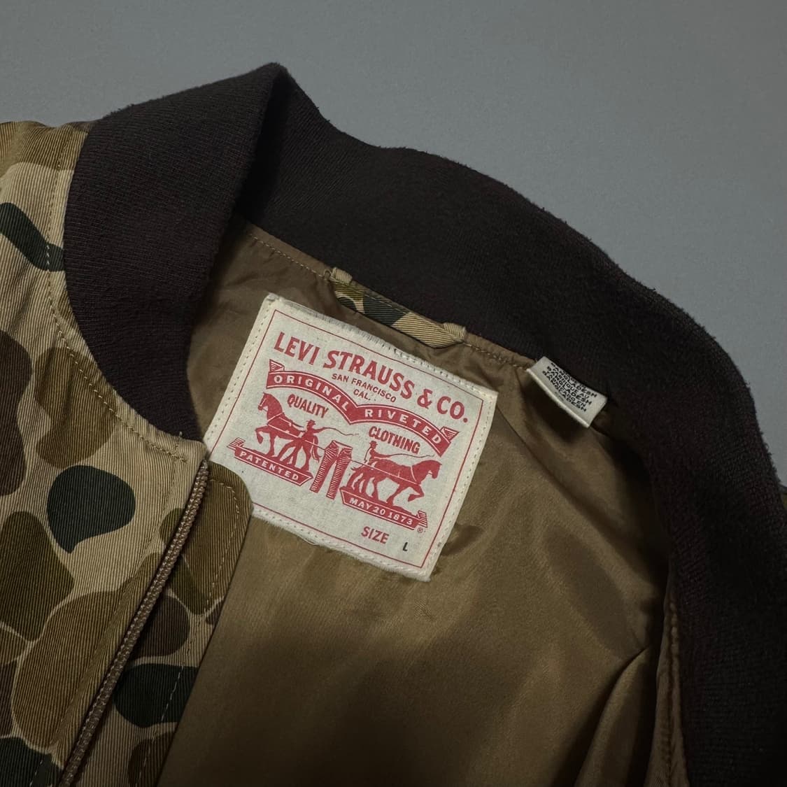 리바이스(Levi's) 카모플라쥬 패턴 코튼 블루종 자켓 상품이미지3