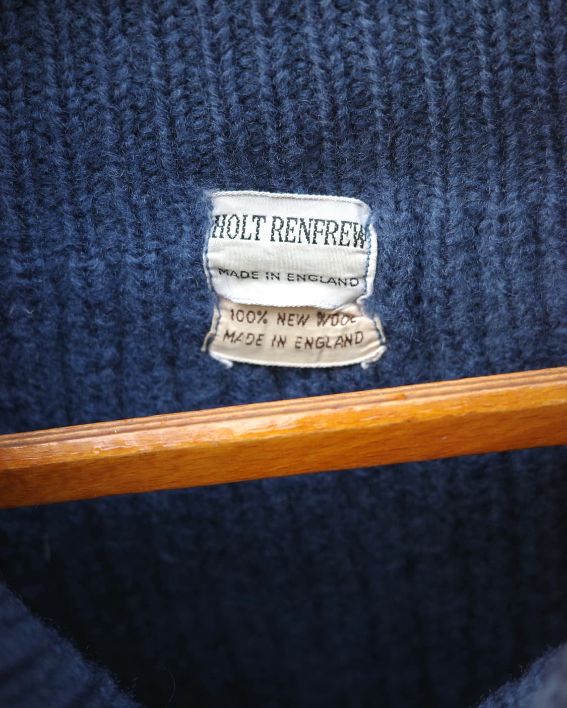 70s Holt Renfrew 스퀘어 폴드넥 피셔맨 니트 상품이미지3