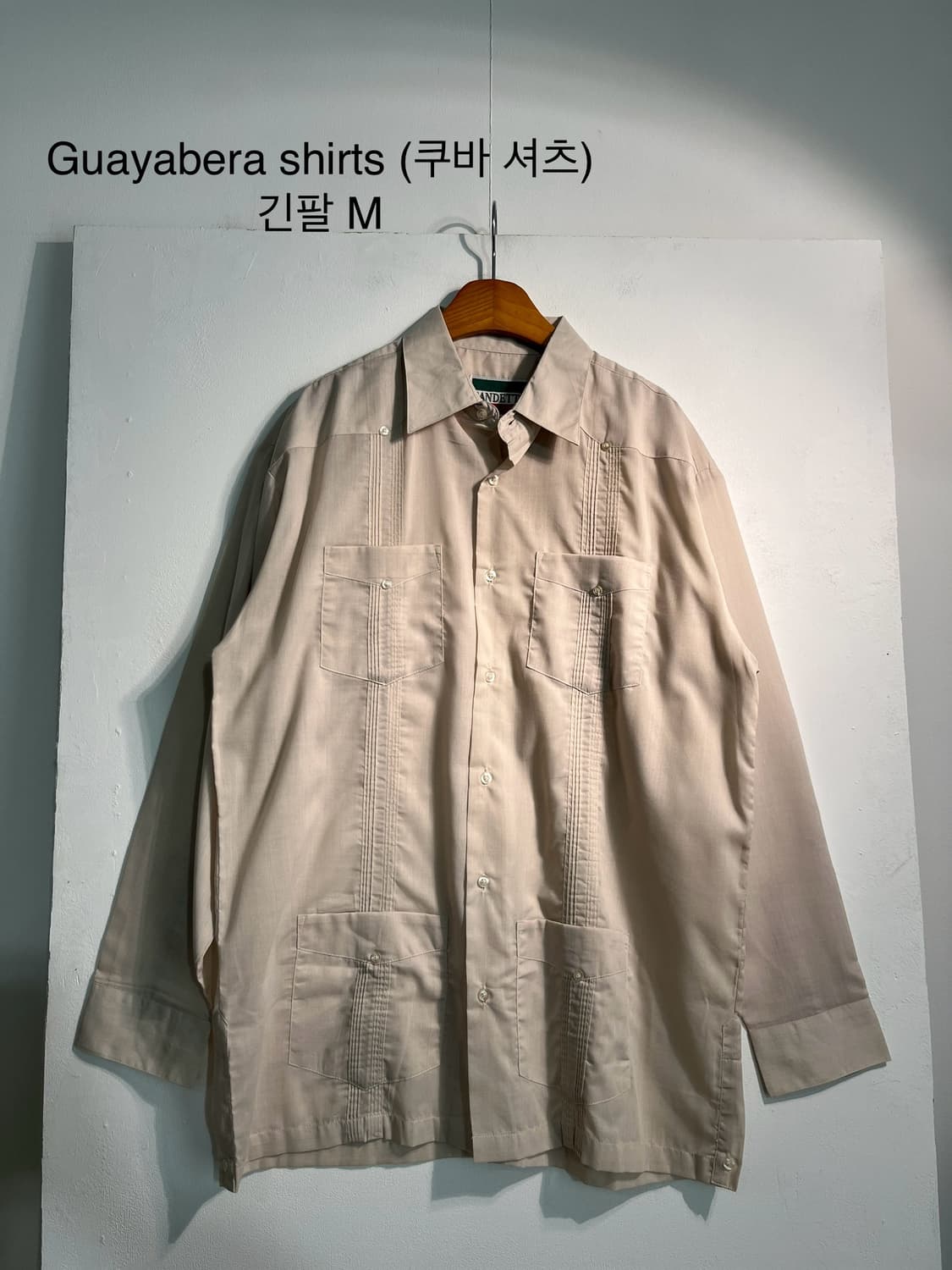 Guayabera shirts (쿠바 셔츠) 긴팔 M 상품이미지1