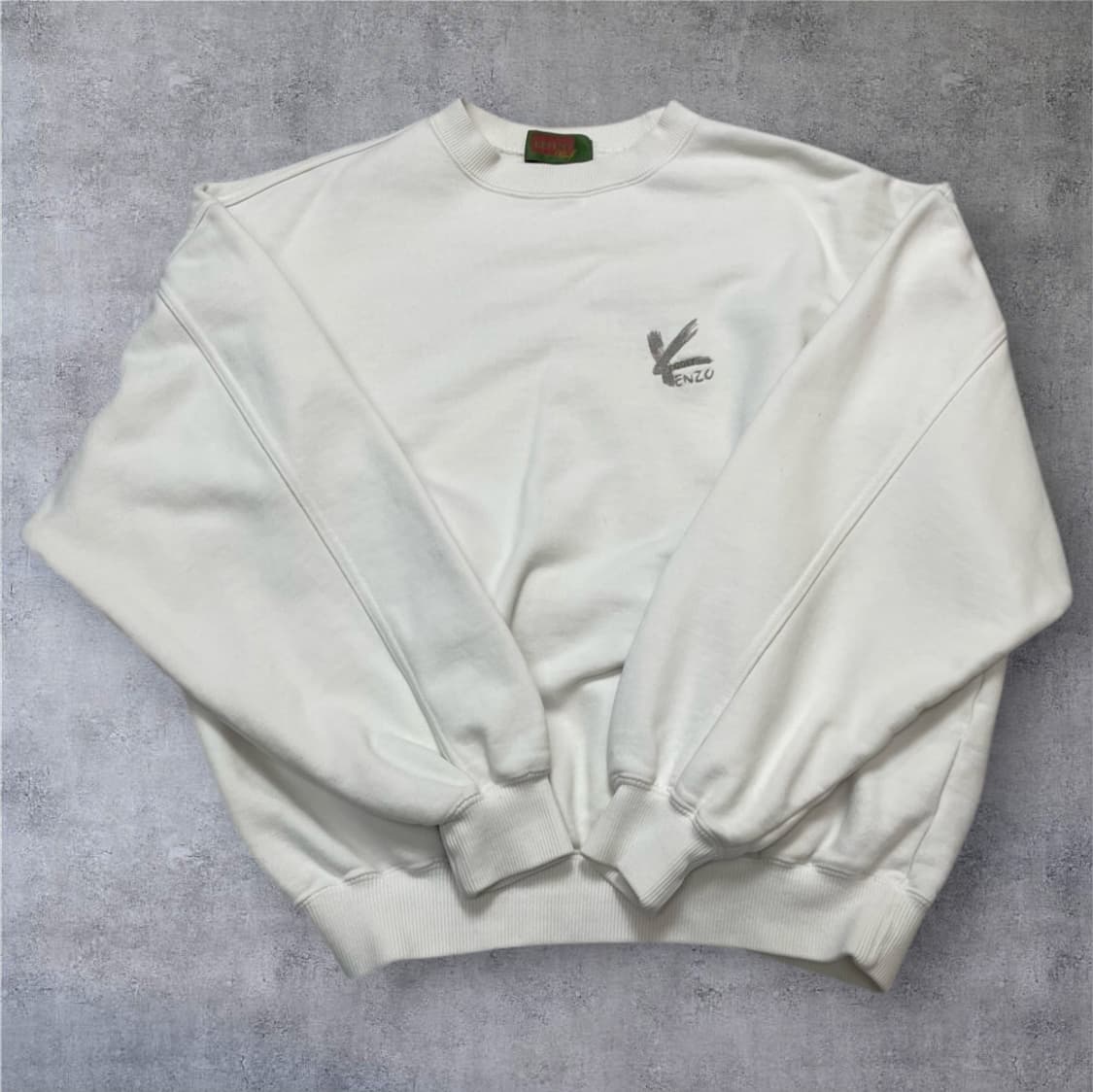 겐조 골프 Kenzo 크림 빈티지 빅로고 자수 맨투맨 3 상품이미지5