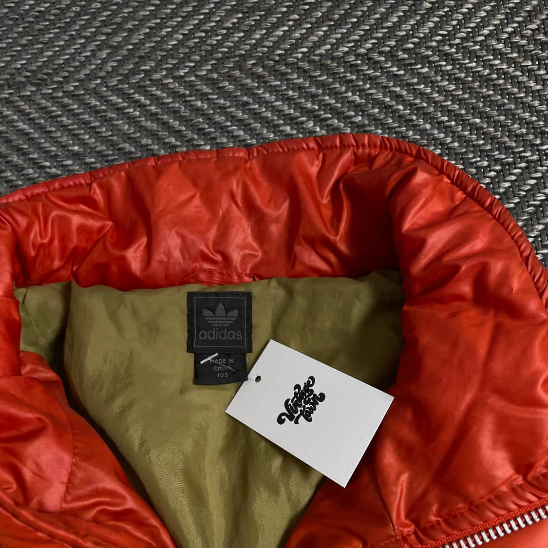 00s 아디다스 트레포일 올드스쿨 유광 패딩 오렌지o 4266 상품이미지6