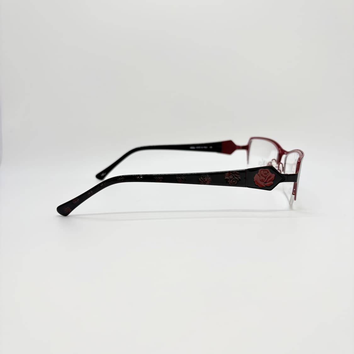 NIKOE 블랙 로즈 사각 반무테 상품이미지5