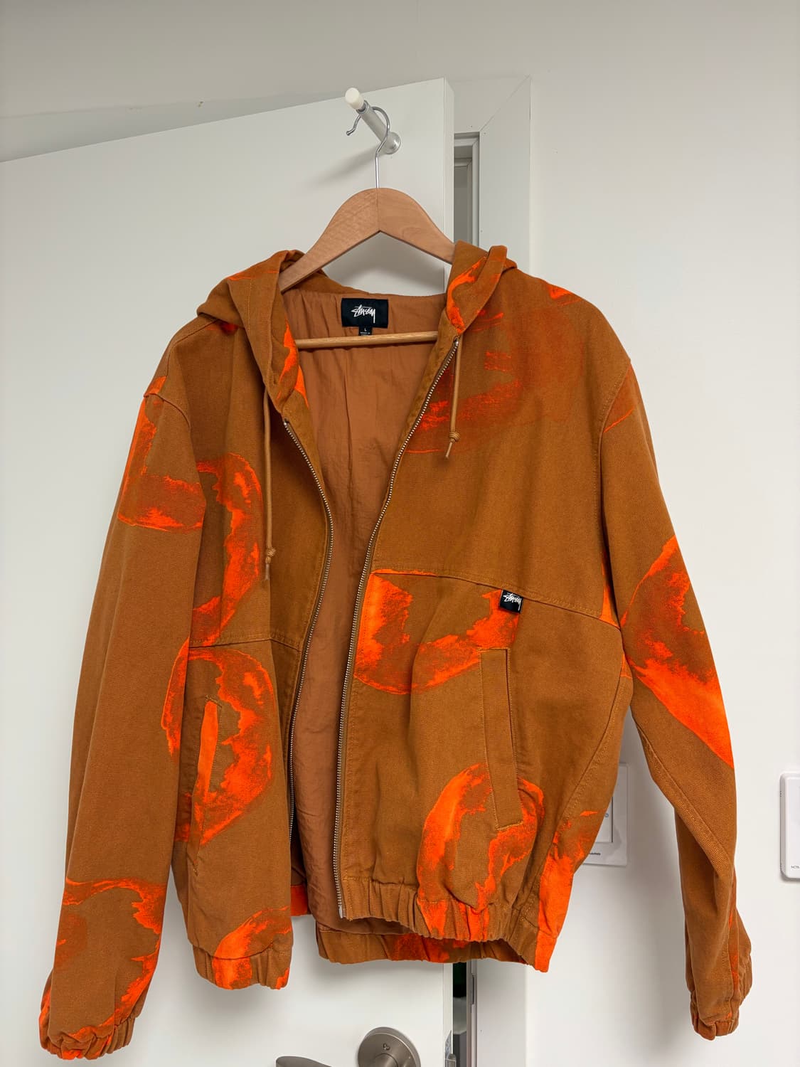 스투시 플레임 프린트 워크자켓 L 상품이미지1