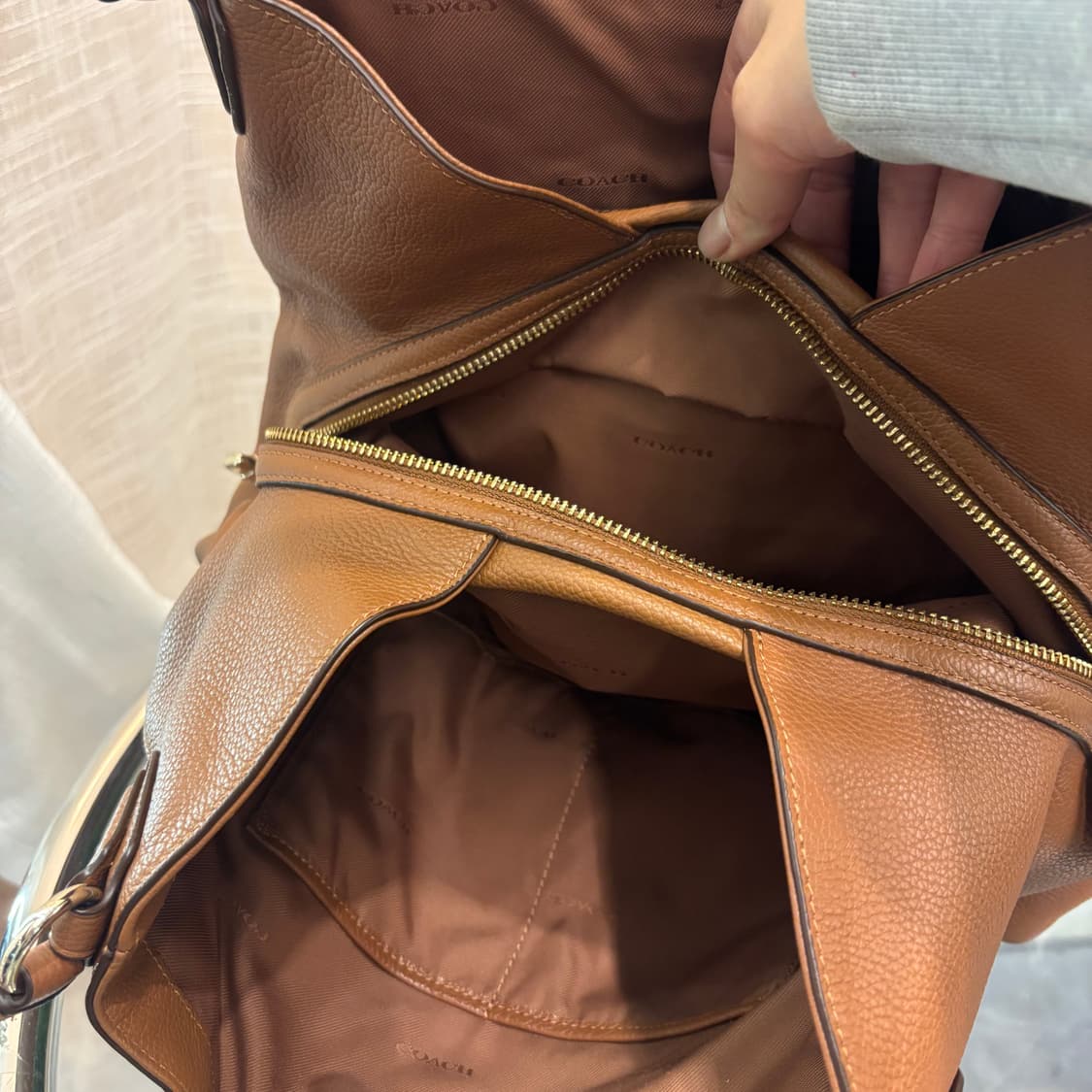 정품 코치 가죽 숄더백     상품이미지10