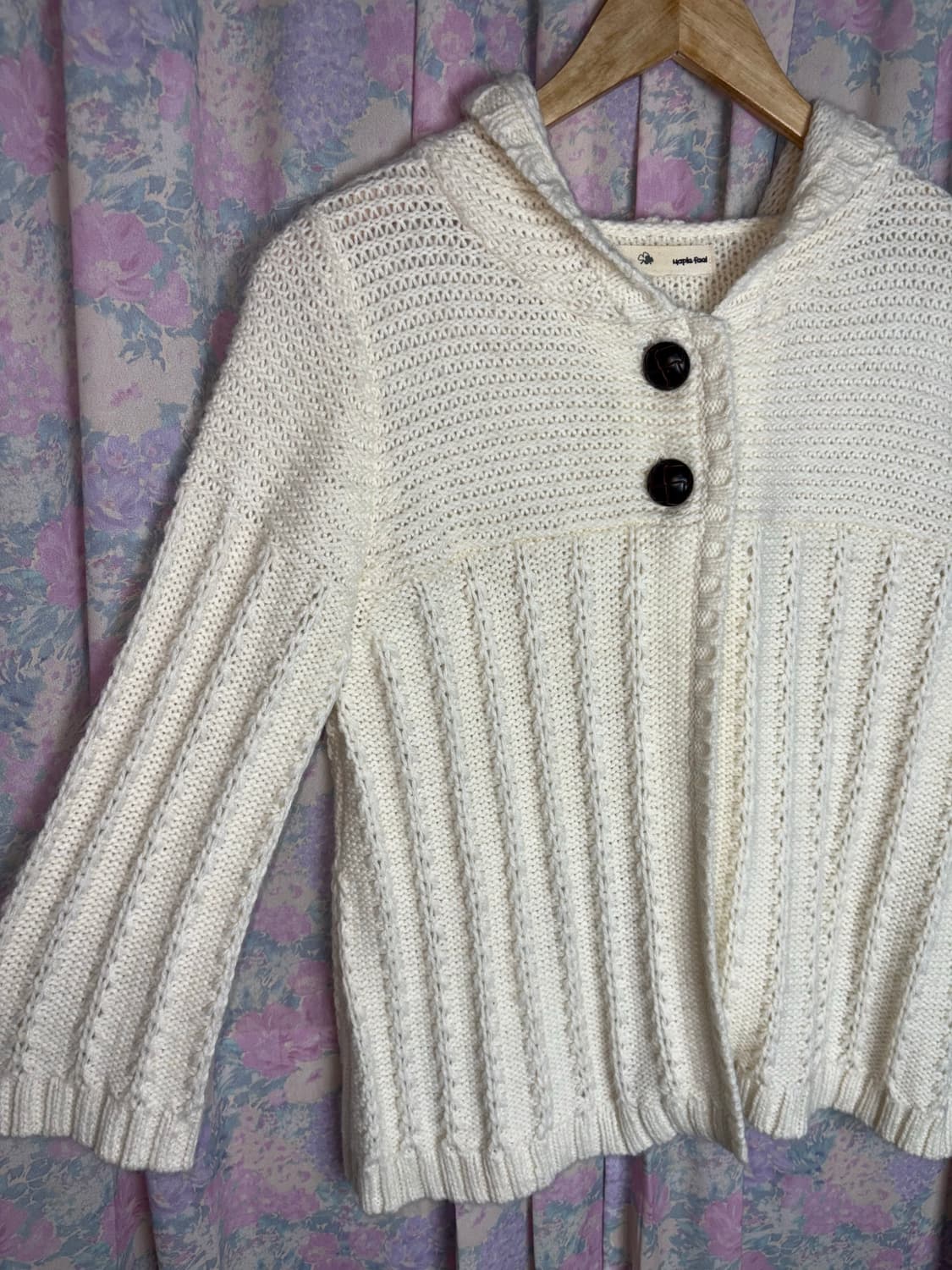 아이보리 투버튼 후드 가디건 상품이미지7