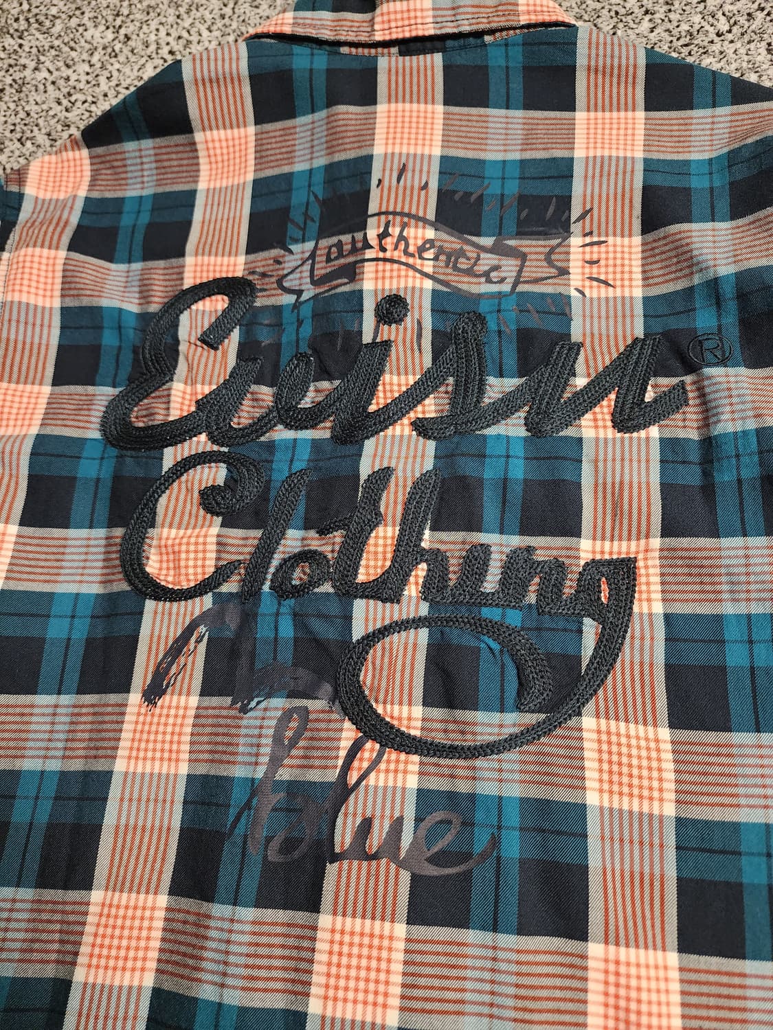 에비수 자수로고 면체크셔츠 상품이미지6