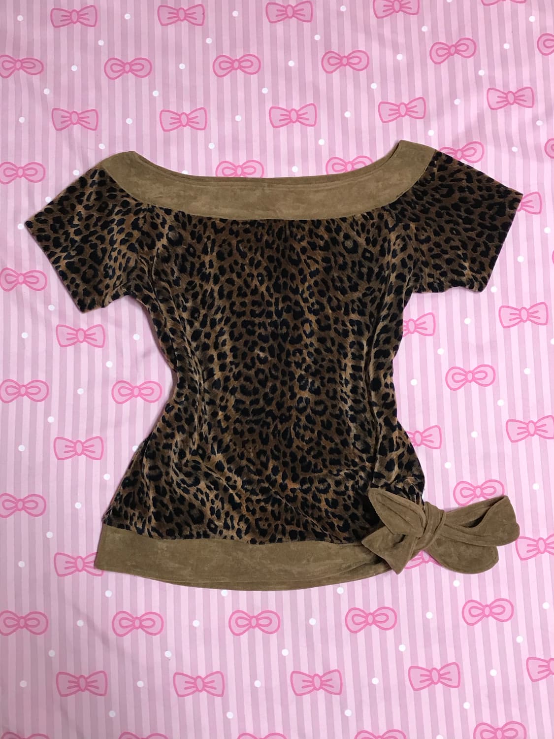 오네갸루 호피 스웨이드 상품이미지1