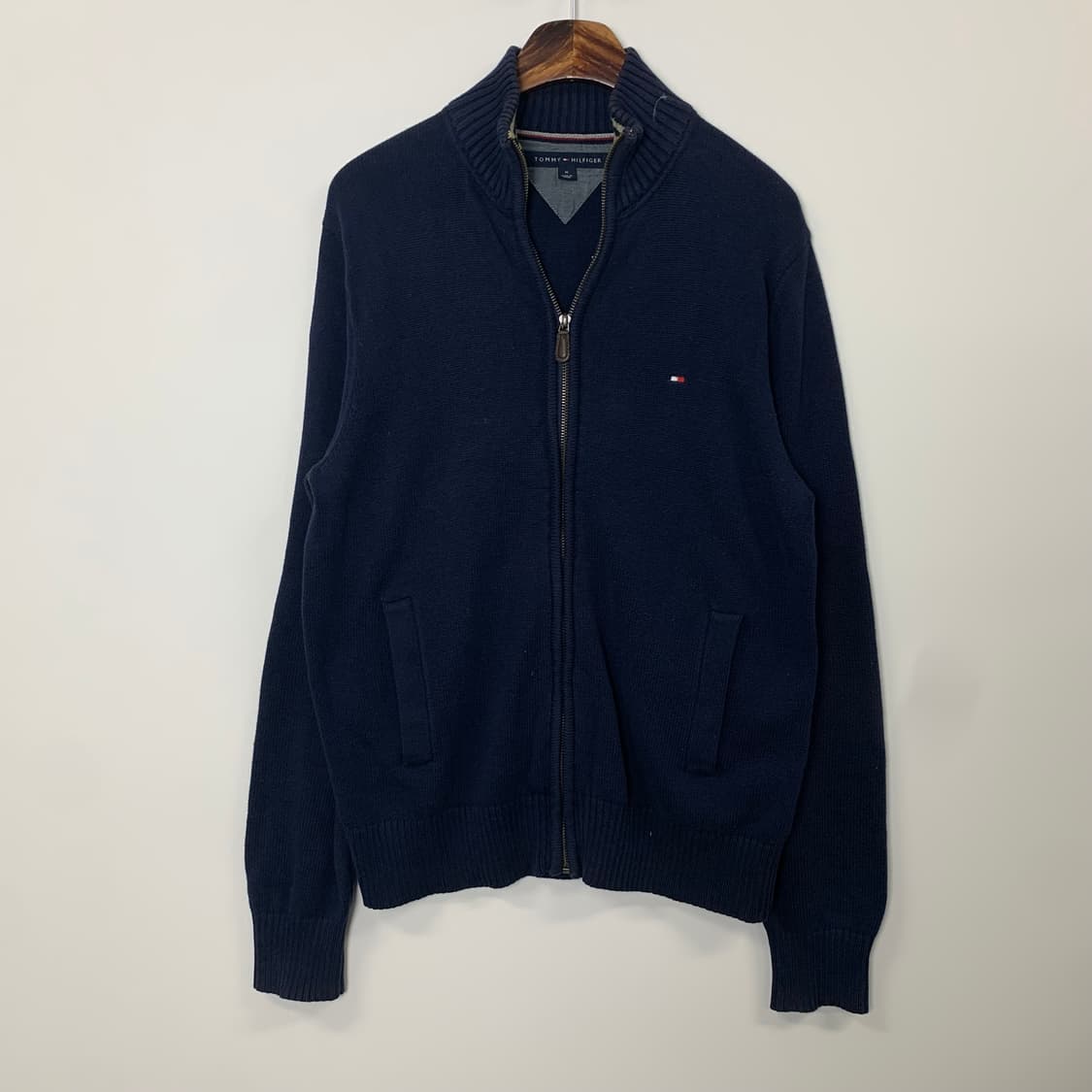 타미힐피거 네이비 니트 집업 가디건 상품이미지2
