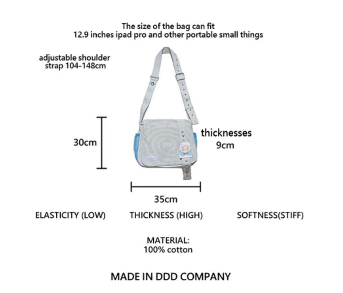 HashtagDDD Crossbody Messenger Bag 상품이미지3