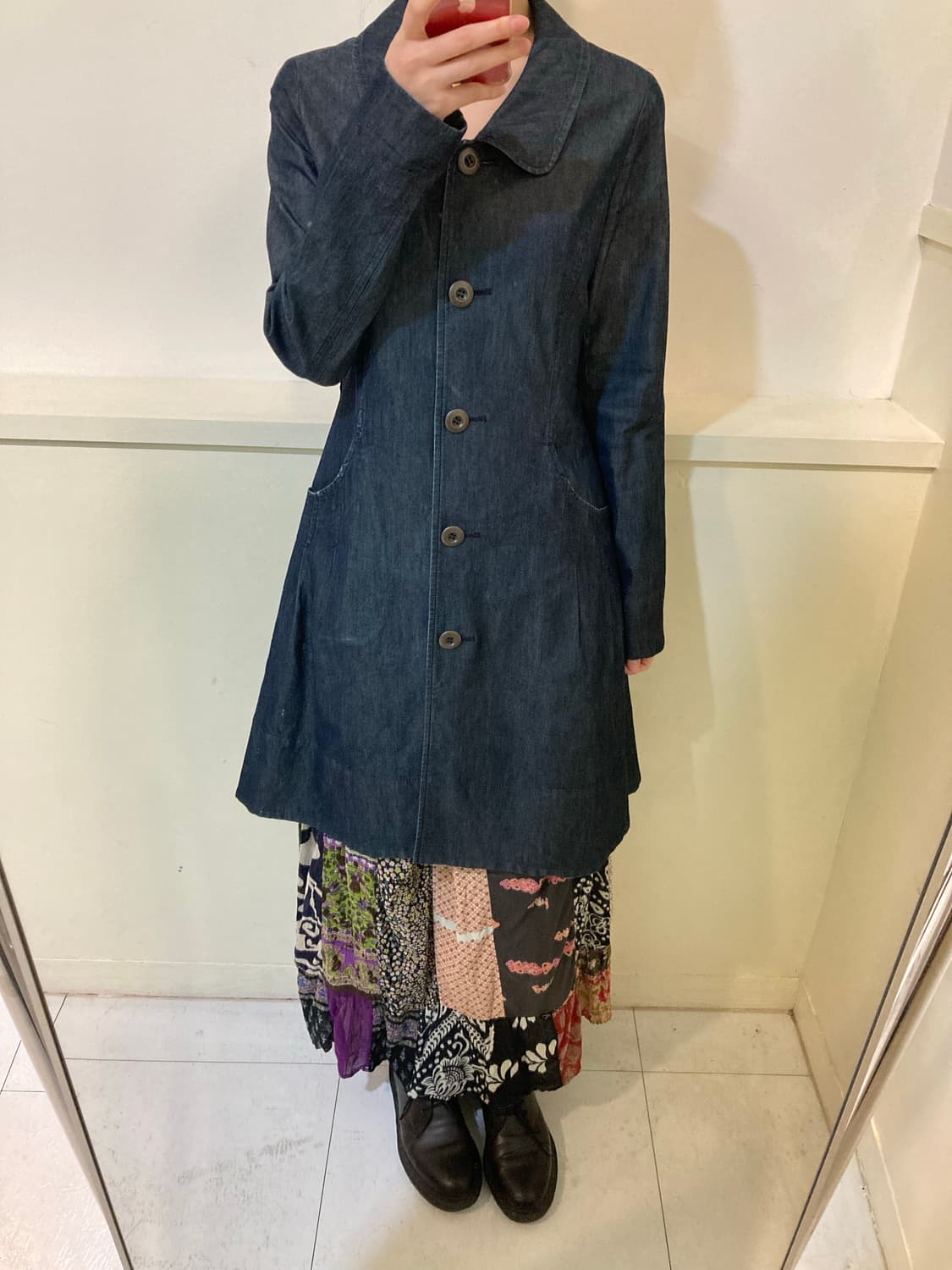 데님 카라포인트 모리걸 트렌치코트 상품이미지8