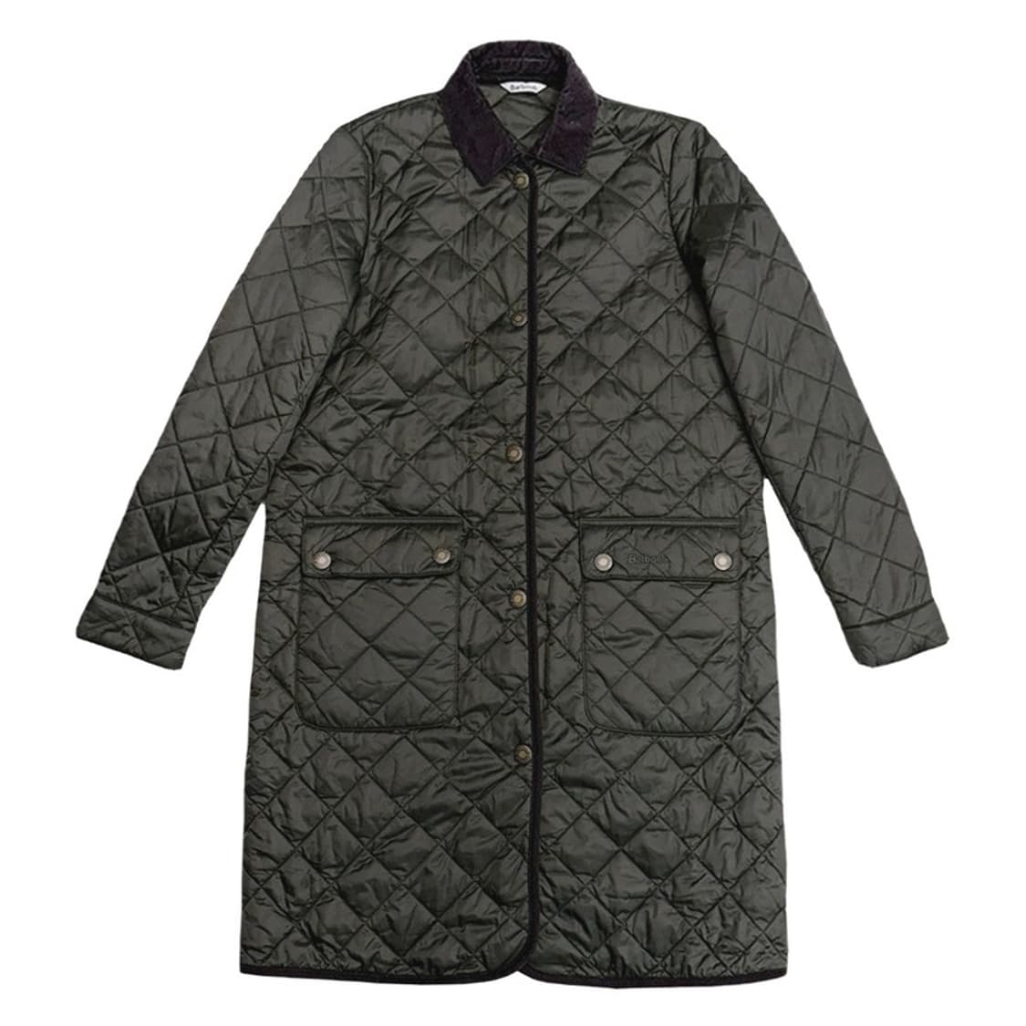 BARBOUR 보더 퀼팅 롱 자켓 36 상품이미지1