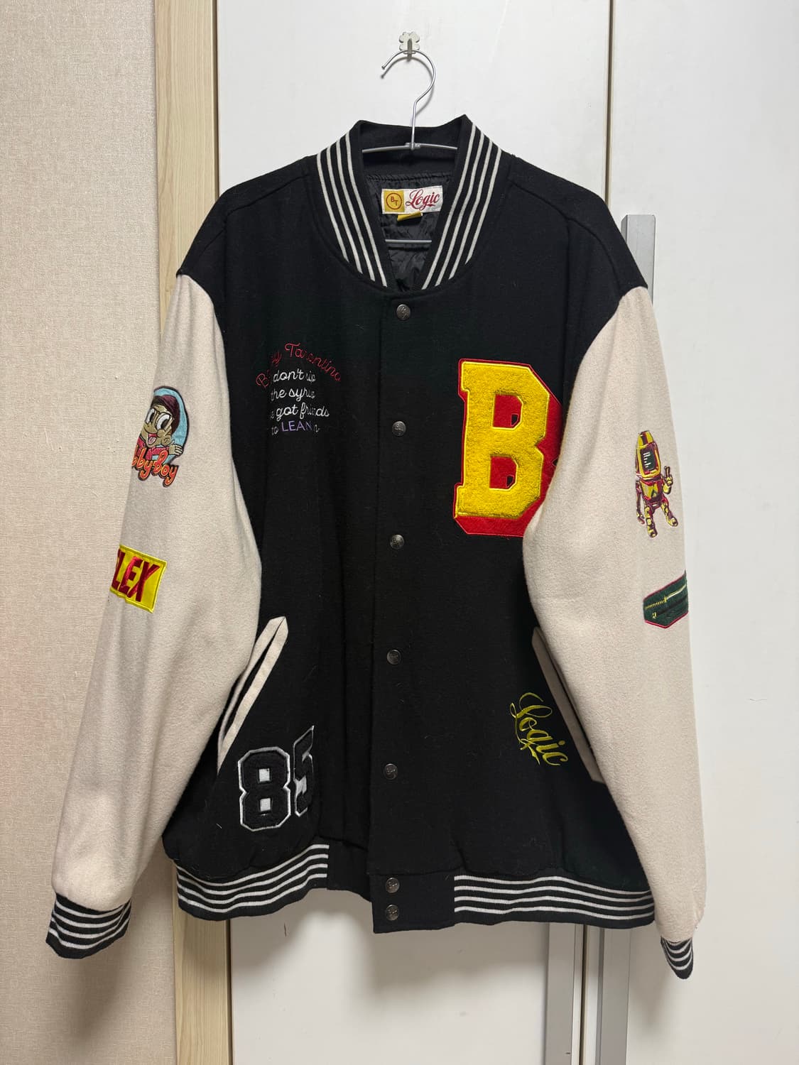 Logic 레터맨 야구 바시티 점퍼 상품이미지1