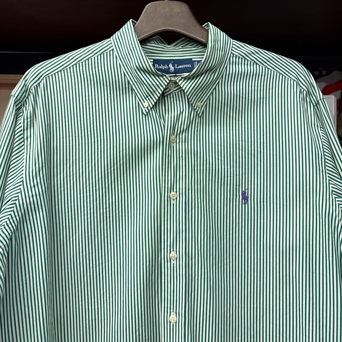 00s 폴로 랄프로렌 클래식 스트라이프 버튼다운셔츠 그린 N1162 상품이미지3