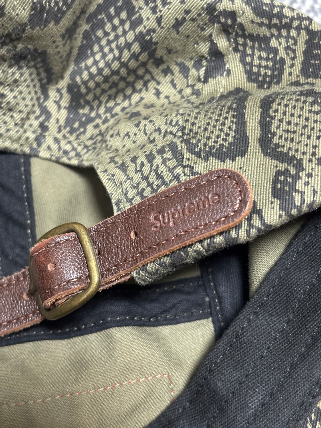 슈프림 워시드 치노 트윌 캠프캡 스네이크 상품이미지5