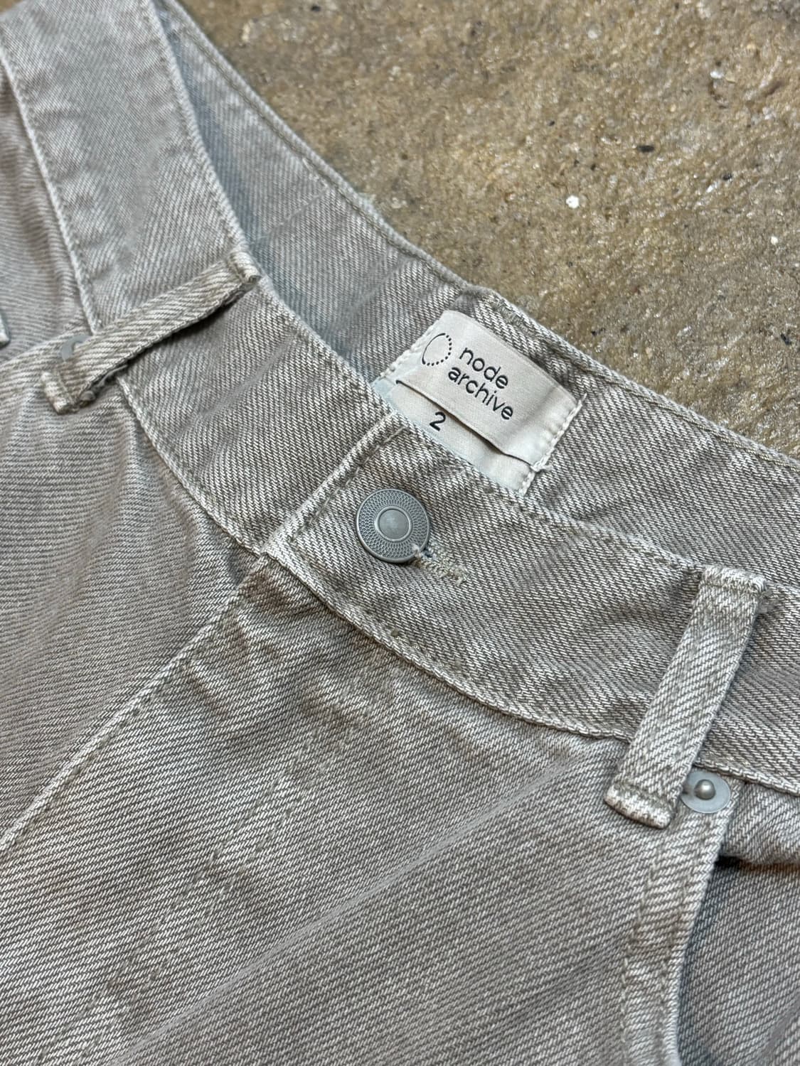 노드아카이브 다잉 데님 팬츠 (샌드쉘)  상품이미지4