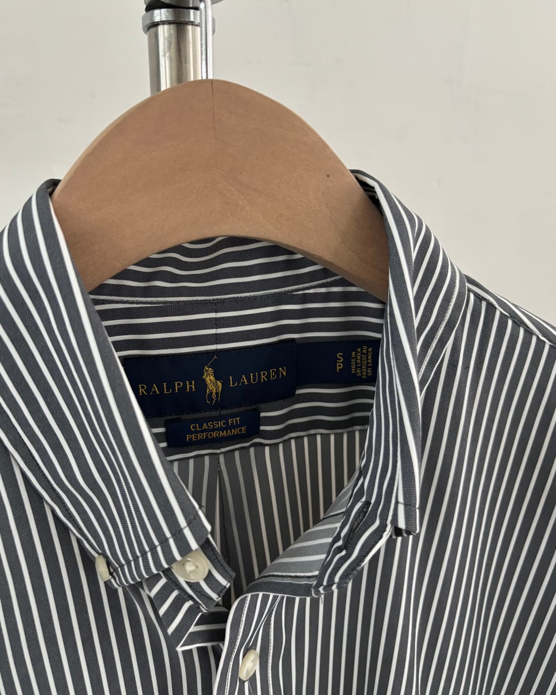 Polo 폴로 랄프로렌 그레이 스트라이프 나일론 셔츠 상품이미지3