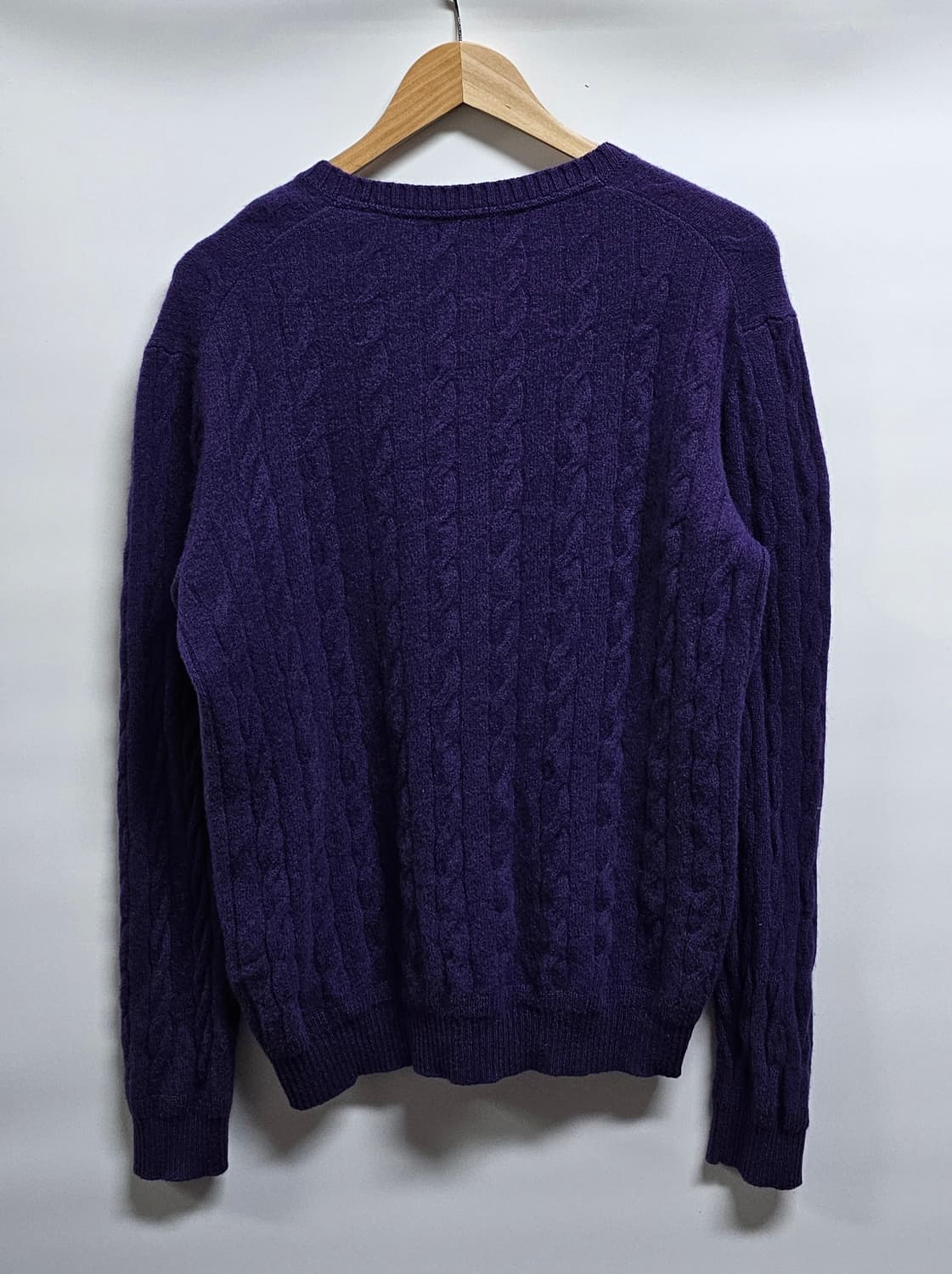 헤지스 퍼플 꽈배기 니트 100 상품이미지2