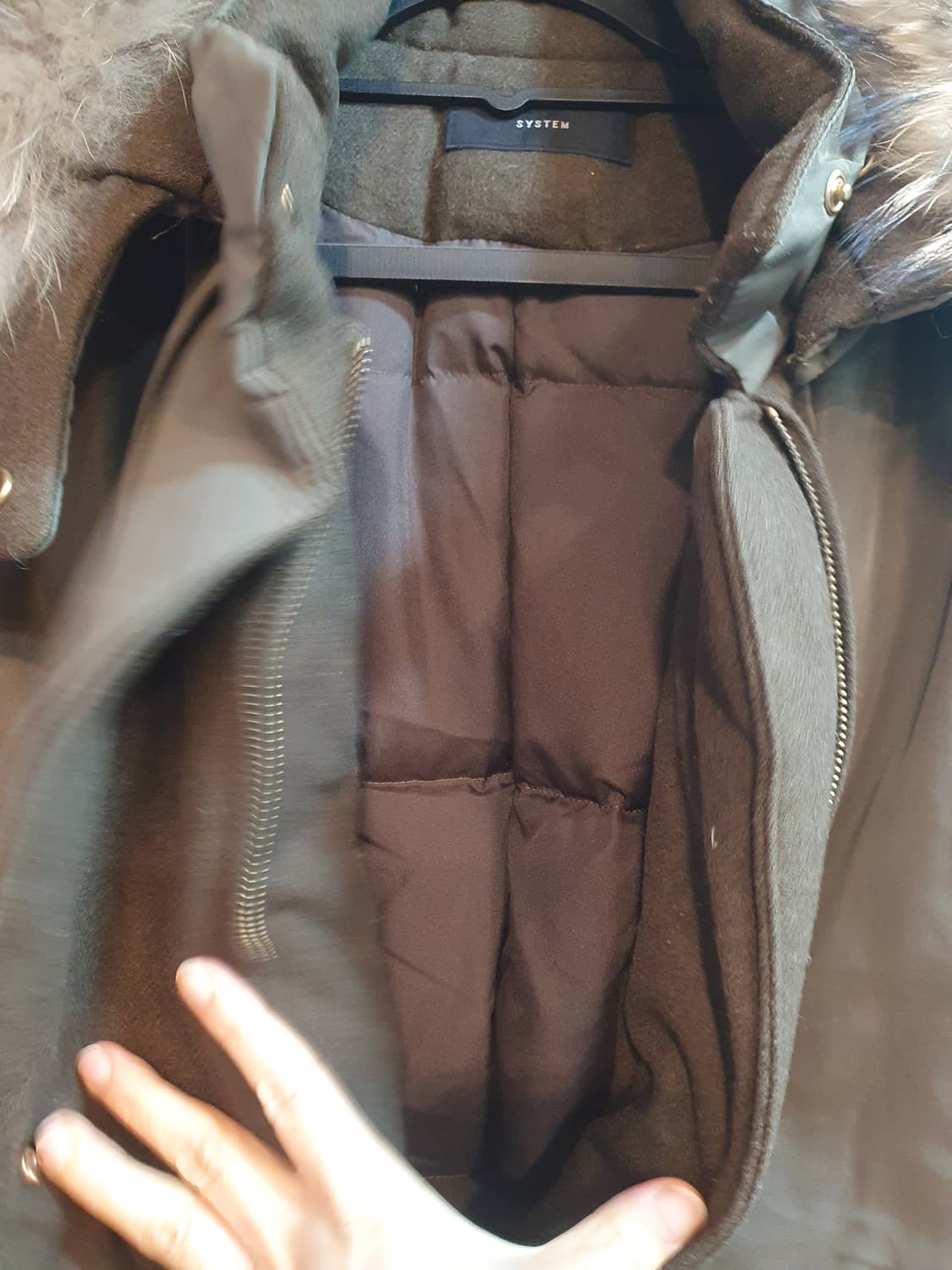 SYSTEM 라쿤털 패딩 코트 82-94-160 상품이미지5