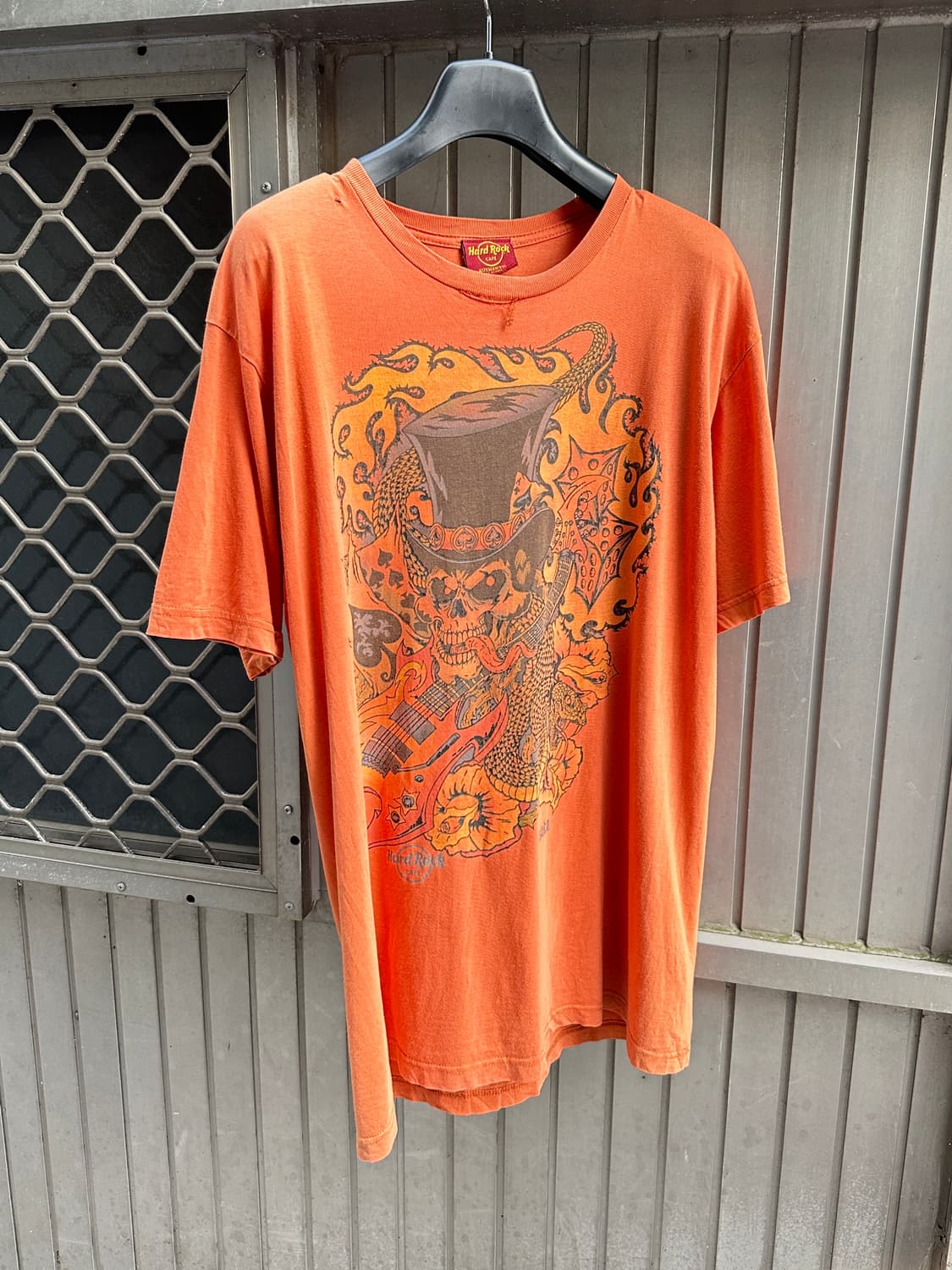 HARD ROCK Osaka orange skull band tee 상품이미지1
