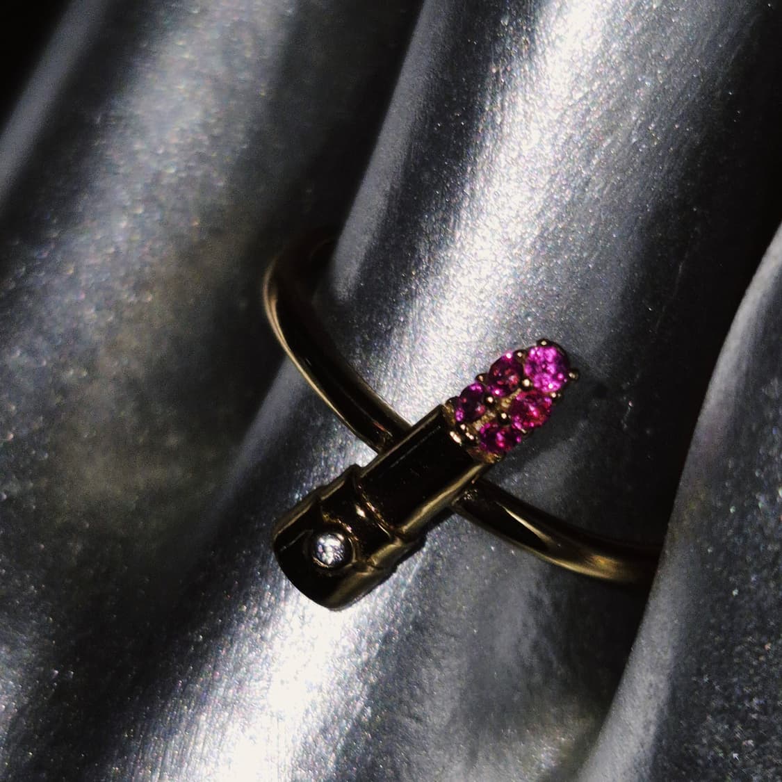 07s 마크제이콥스 실버925 립스틱 크리스탈 링 상품이미지9