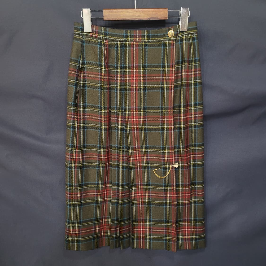 York Reine 영국 Peter Macarthur 울 타탄체크 스커트 상품이미지1