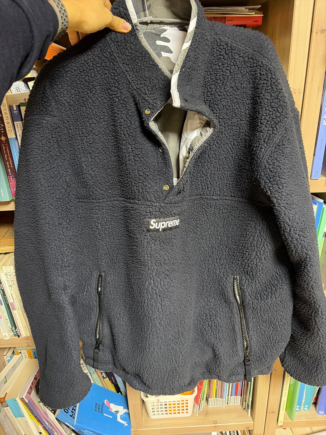 슈프림 폴라텍 리버시블 (L) 블랙카모 상품이미지4