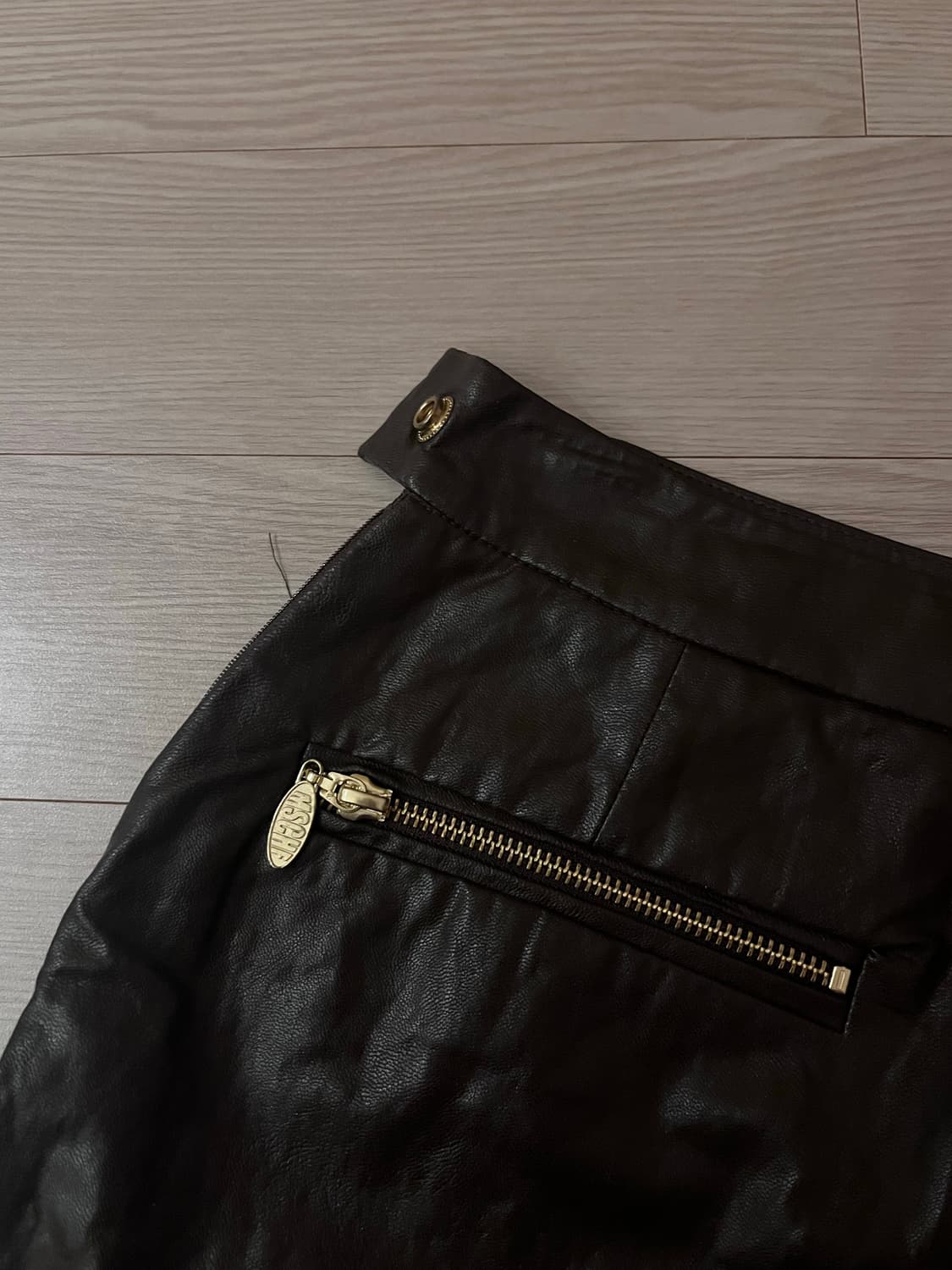 미스치프 레더 미니 스커트 브라운 상품이미지6