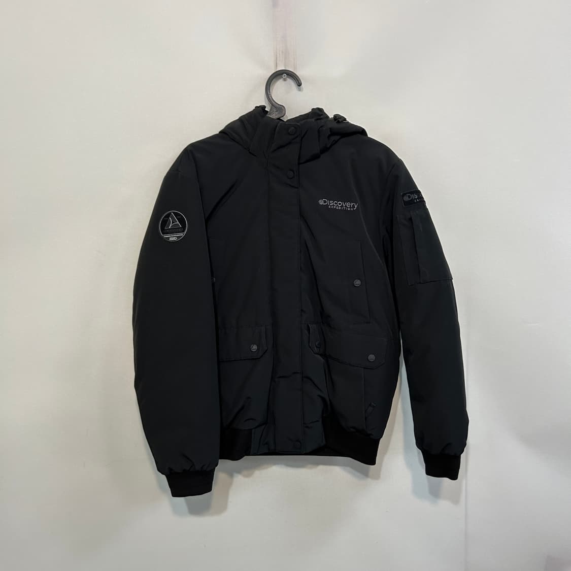 디스커버리 2020 여성 덕다운 숏패딩 100 블랙 상태최상 상품이미지1