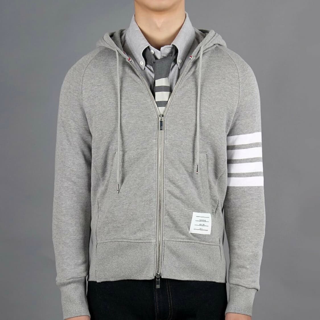 [S급/7] 톰브라운 사선완장 후드집업 그레이 상품이미지9