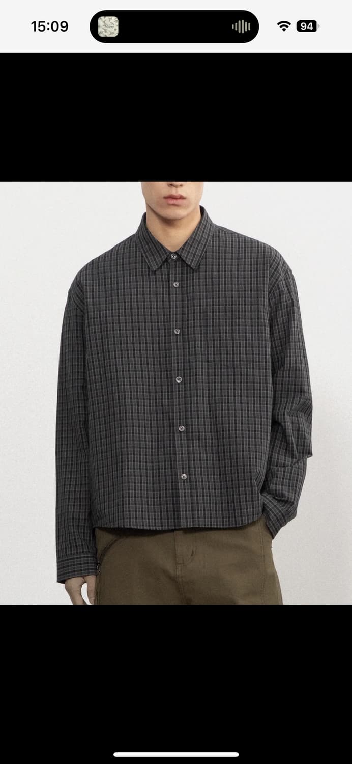 비긴202 크롭 체크셔츠 상품이미지1