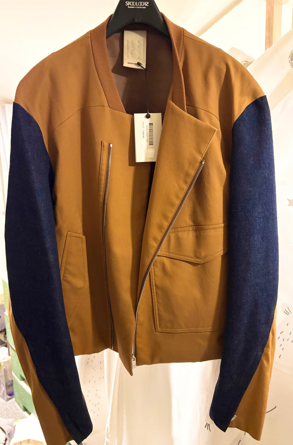 새상품 우영미 데님 패널 바이커 자켓 상품이미지2